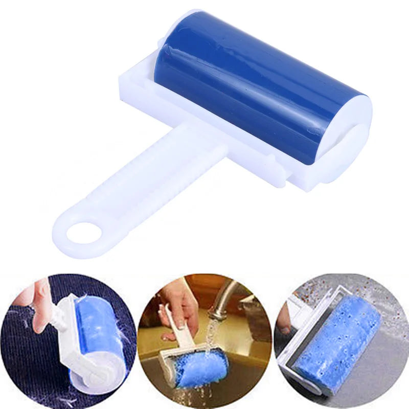 Lint Sticking Roller Washable Roller Dust Cleaner for Clothes Pet Hair Cleaning Household Dust Wiper Cleaning Tools