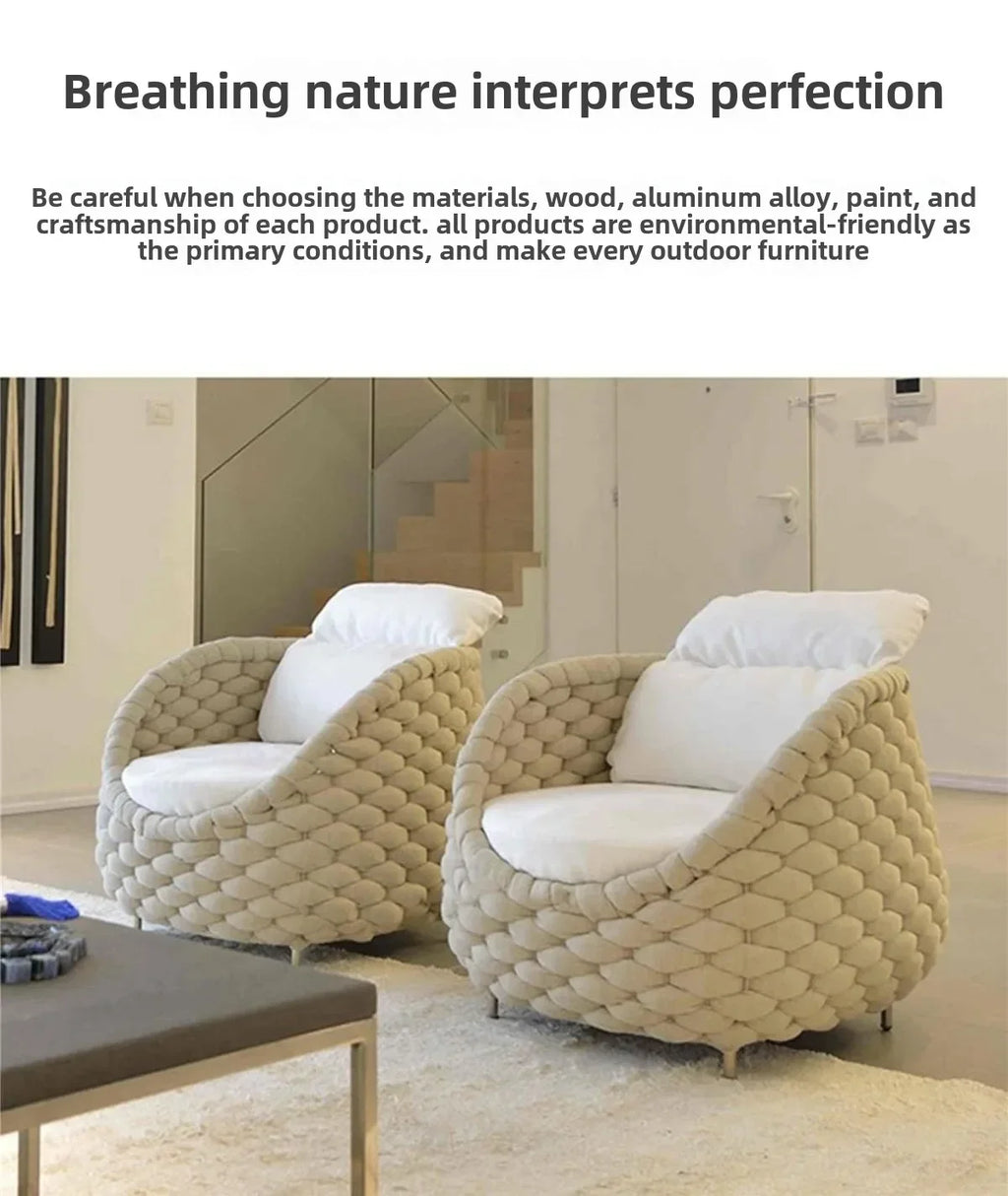 Outdoor Rattan Patio Furniture Set Cushioned Wicker Loveseat Garden Backyard Porch Sofa All Weather Durable