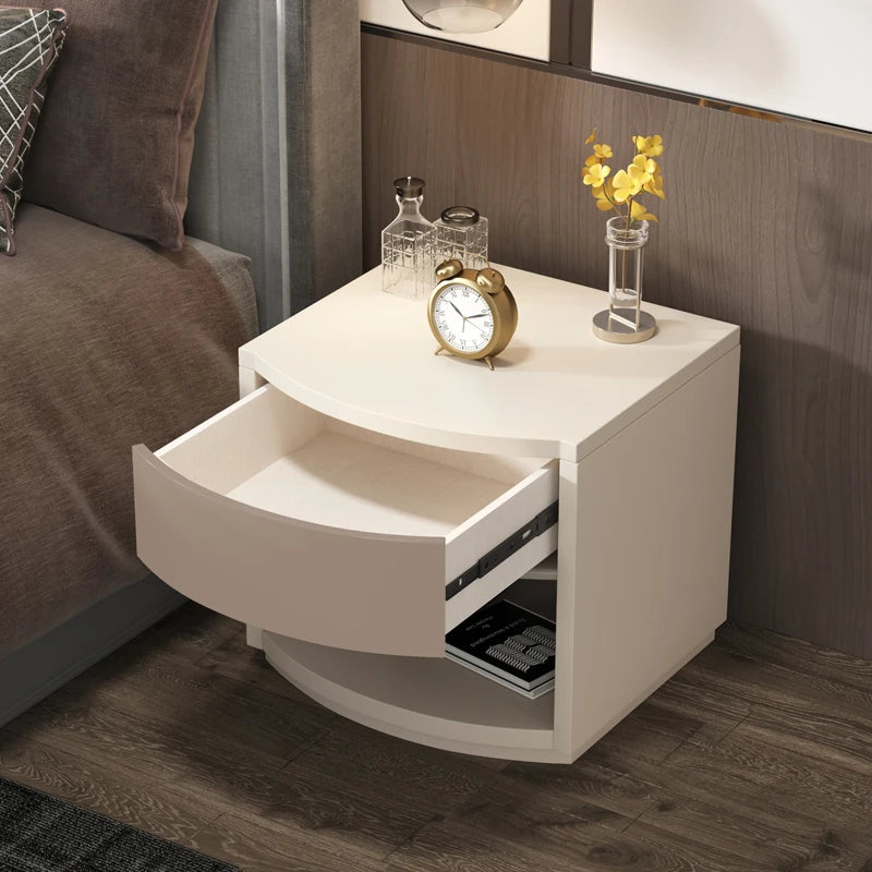 Modern Luxury Bedside Table Design Storage Drawer Simple Aesthetic Nightstands Space Saving Mesa De Noche Bedroom Furniture