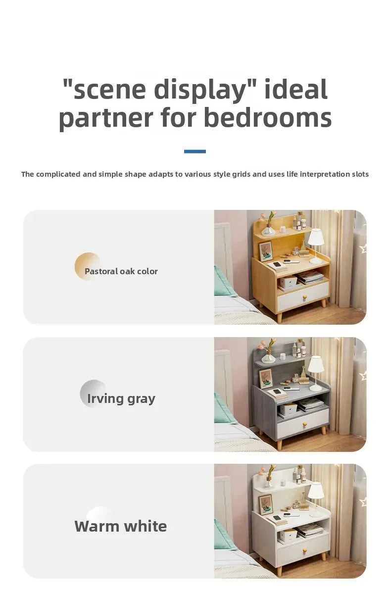 Minimalist Household Goods Bedside Table Wide Small Chest Cabinet Multi-layer Locker With Drawers Small Cabinet