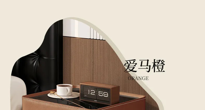 Drawers Mid Century Modern Bedside Table Bedroom Cabinets Low Organizer Space Saving Bedside Table Small Muebles Home Furniture
