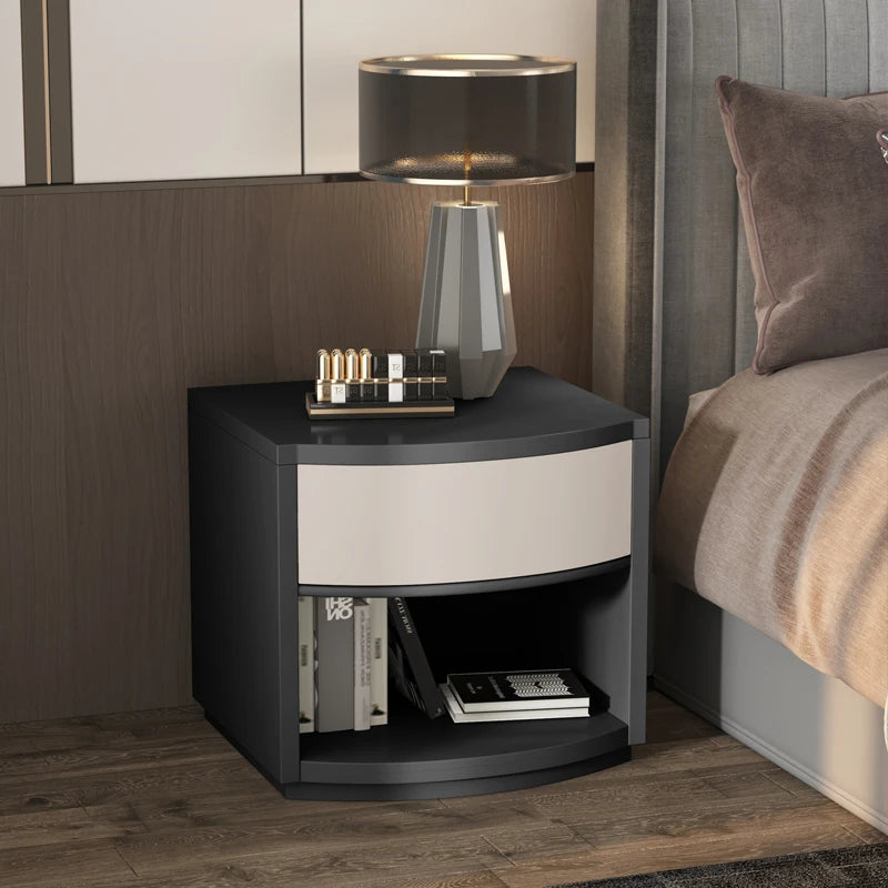 Modern Luxury Bedside Table Design Storage Drawer Simple Aesthetic Nightstands Space Saving Mesa De Noche Bedroom Furniture
