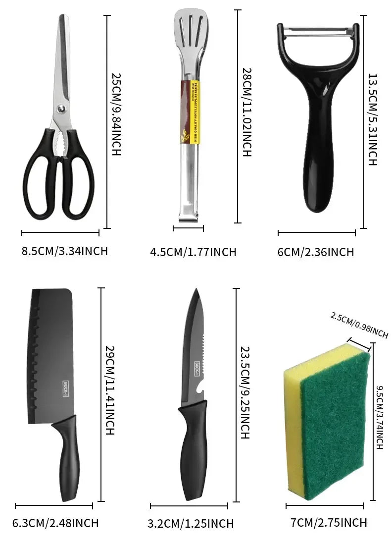 Portable outdoor utensils set of 10 pieces outdoor barbecue camping kitchen kitchenware for backpack BBQ titanium camping