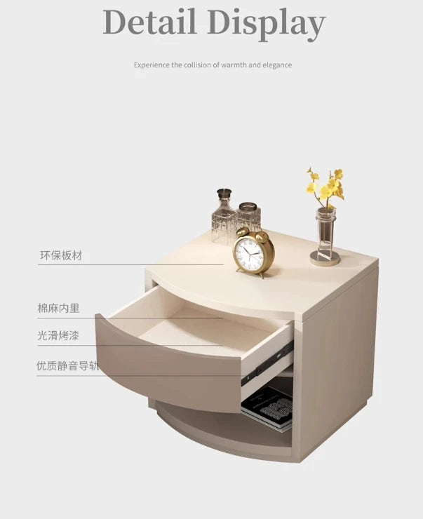 Modern Luxury Bedside Table Design Storage Drawer Simple Aesthetic Nightstands Space Saving Mesa De Noche Bedroom Furniture