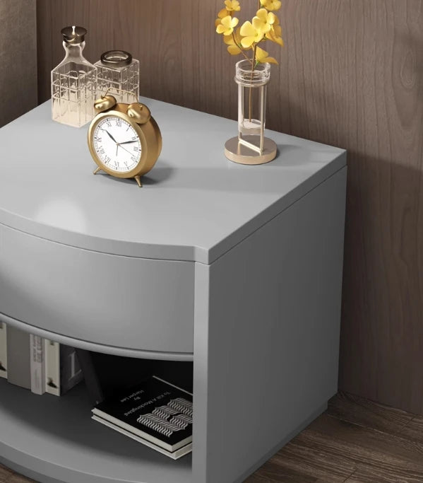 Modern Luxury Bedside Table Design Storage Drawer Simple Aesthetic Nightstands Space Saving Mesa De Noche Bedroom Furniture