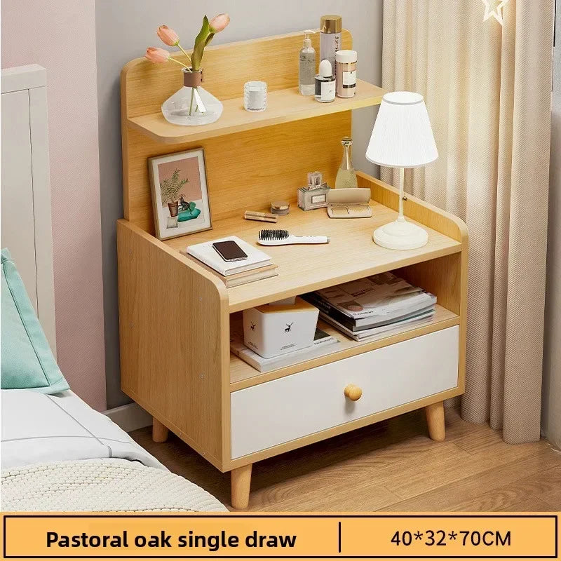 Minimalist Household Goods Bedside Table Wide Small Chest Cabinet Multi-layer Locker With Drawers Small Cabinet