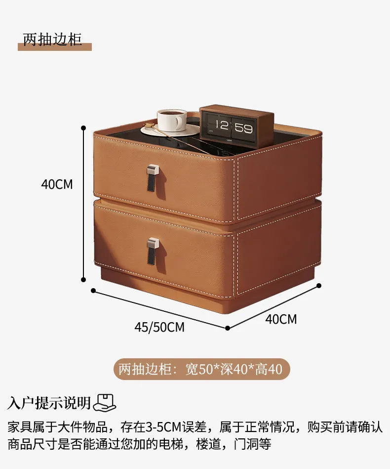 Drawers Mid Century Modern Bedside Table Bedroom Cabinets Low Organizer Space Saving Bedside Table Small Muebles Home Furniture