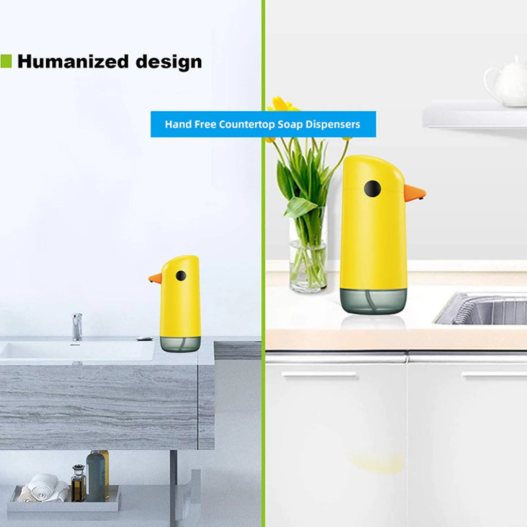 Automatic Soap Dispenser Automatic Soap Dispenser Yellow Duck Cute Touchless Soap Dispenser Visual Liquid Level Battery Powered