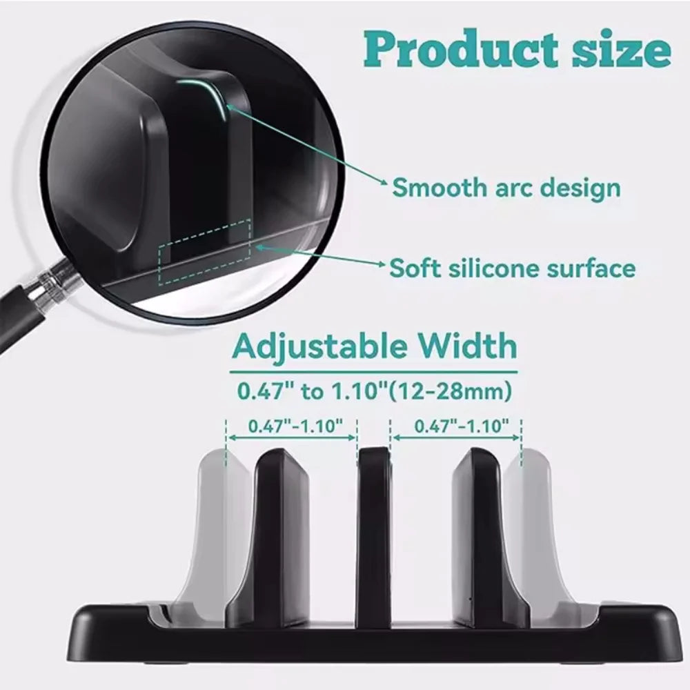 Adjustable c Vertical Save Desktop Space Easy To Place Computer Accessories Scalable Width for Office Desk Storage