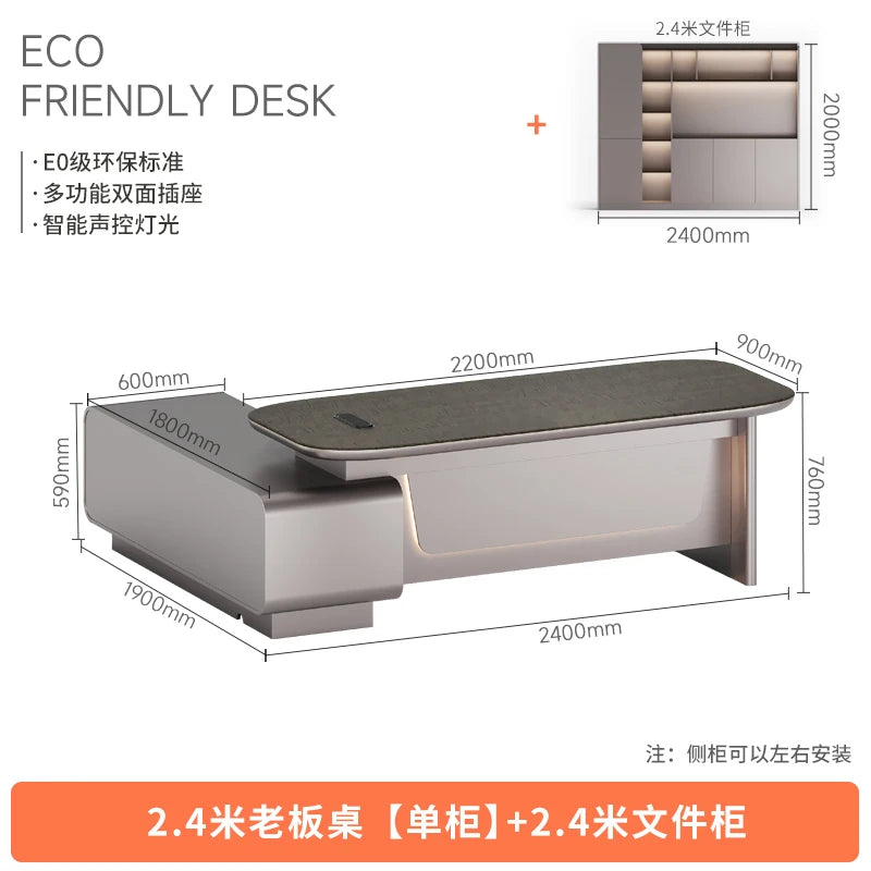 Standing Gaming Office Desk Aesthetic Minimalist Multifunctional Office Desk Nordic Storage Mesa Ordenador Office Furniture