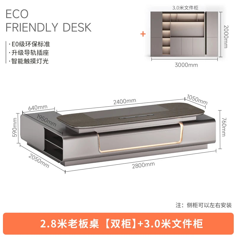 Standing Gaming Office Desk Aesthetic Minimalist Multifunctional Office Desk Nordic Storage Mesa Ordenador Office Furniture