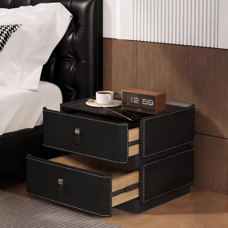 Drawers Mid Century Modern Bedside Table Bedroom Cabinets Low Organizer Space Saving Bedside Table Small Muebles Home Furniture