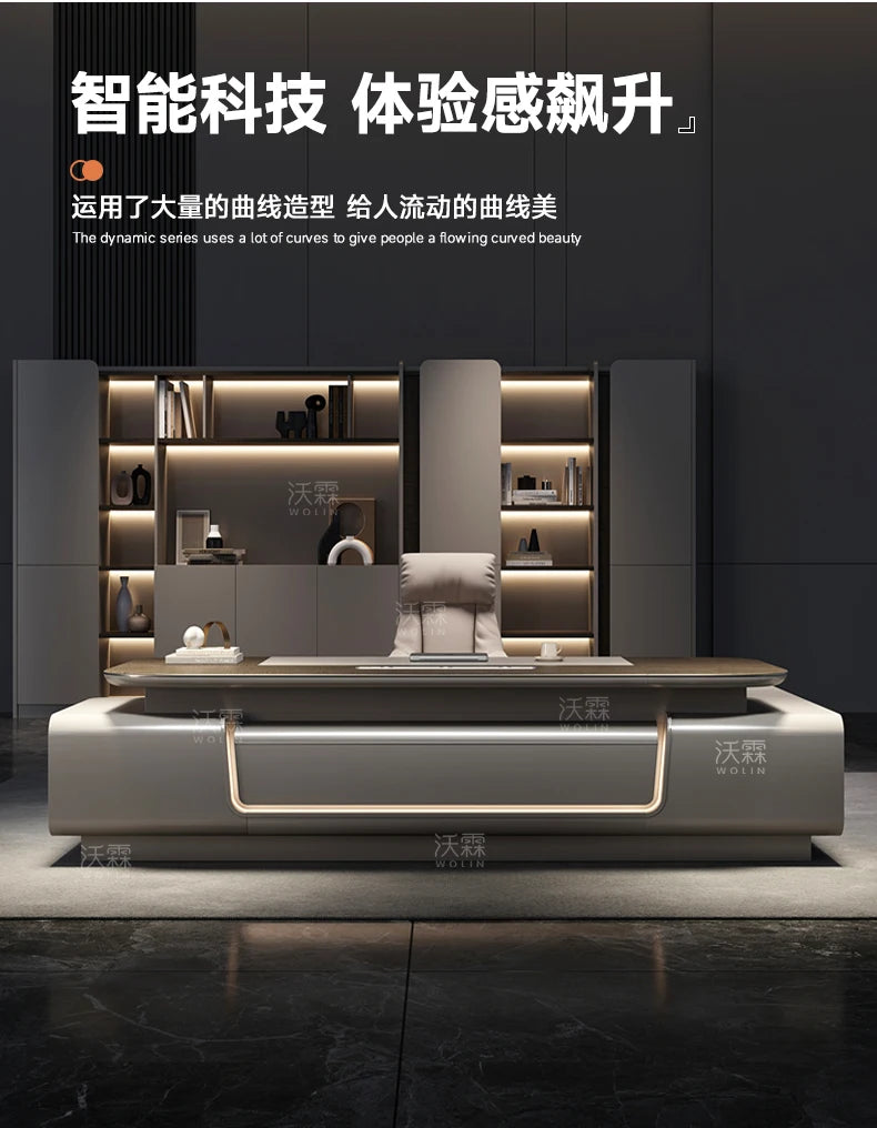 Standing Gaming Office Desk Aesthetic Minimalist Multifunctional Office Desk Nordic Storage Mesa Ordenador Office Furniture