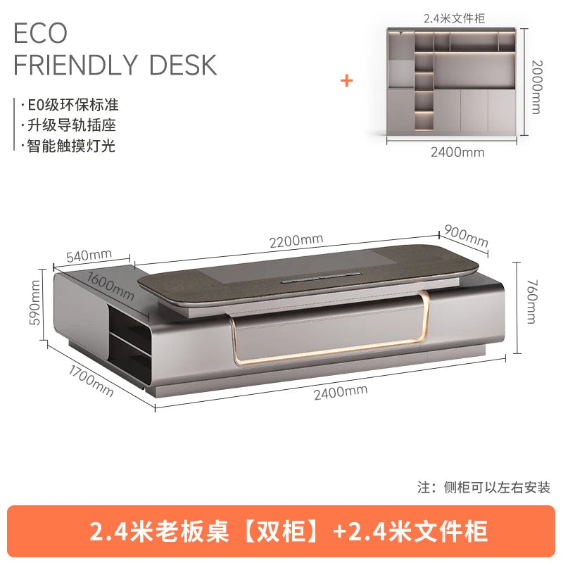 Standing Gaming Office Desk Aesthetic Minimalist Multifunctional Office Desk Nordic Storage Mesa Ordenador Office Furniture