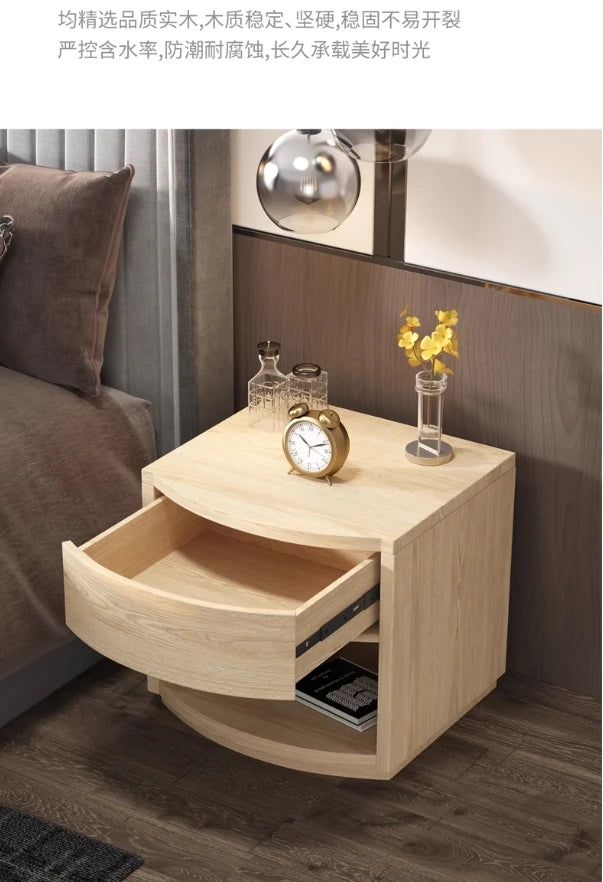 Modern Luxury Bedside Table Design Storage Drawer Simple Aesthetic Nightstands Space Saving Mesa De Noche Bedroom Furniture