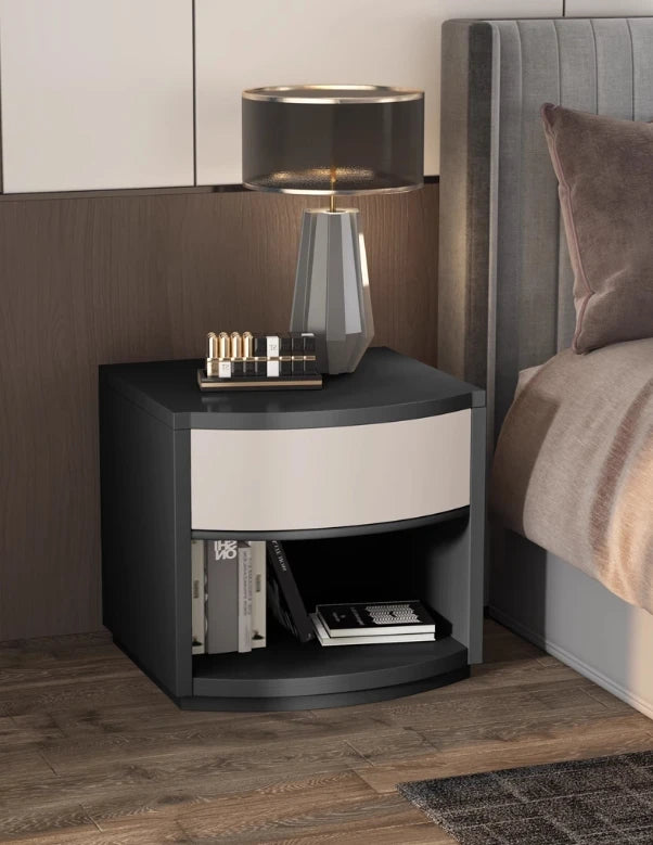 Modern Luxury Bedside Table Design Storage Drawer Simple Aesthetic Nightstands Space Saving Mesa De Noche Bedroom Furniture