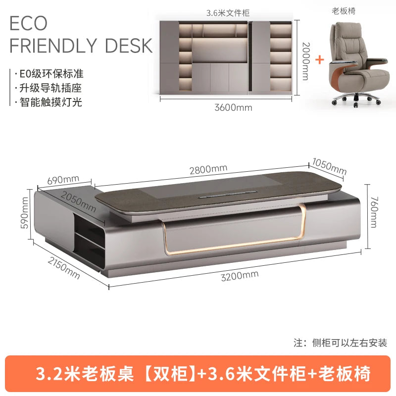 Standing Gaming Office Desk Aesthetic Minimalist Multifunctional Office Desk Nordic Storage Mesa Ordenador Office Furniture
