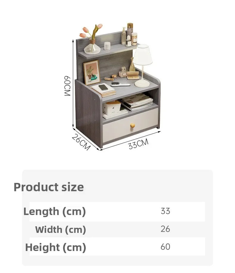 Minimalist Household Goods Bedside Table Wide Small Chest Cabinet Multi-layer Locker With Drawers Small Cabinet