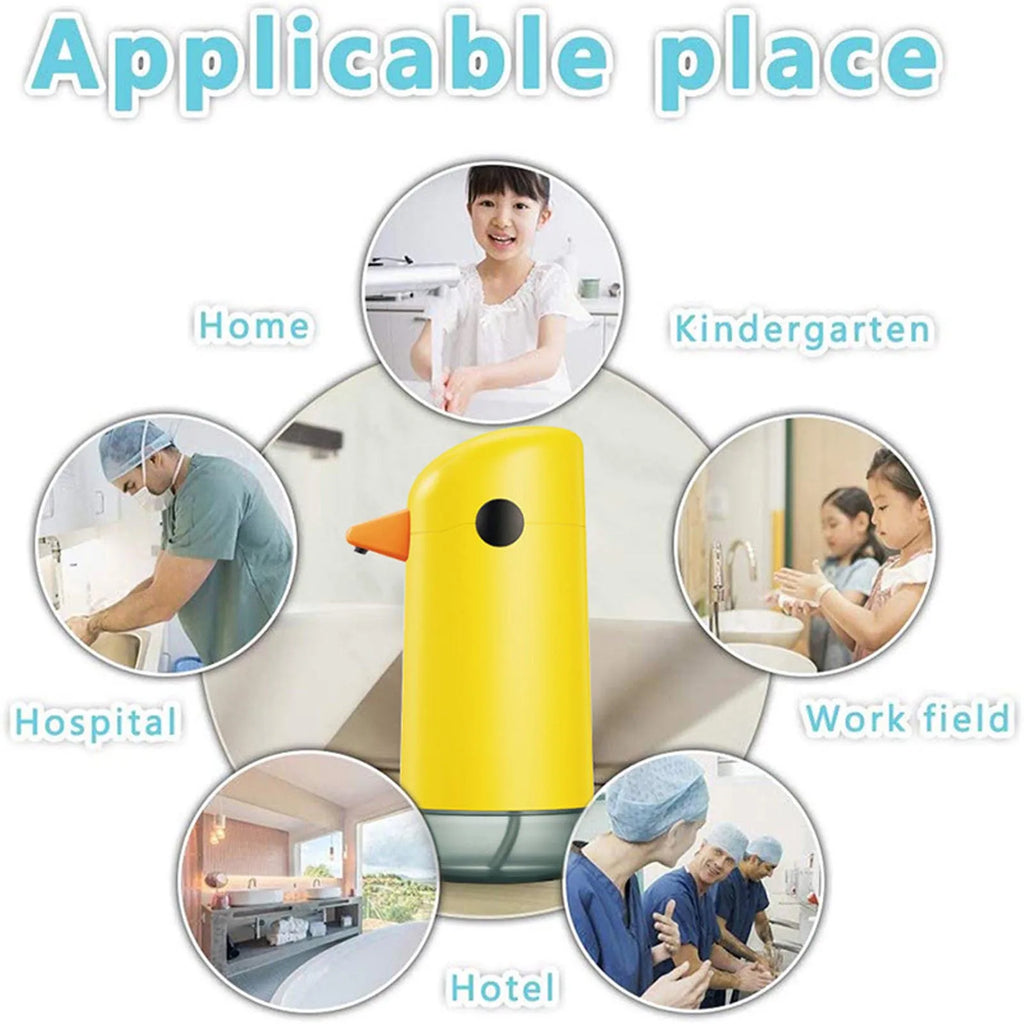 Automatic Soap Dispenser Automatic Soap Dispenser Yellow Duck Cute Touchless Soap Dispenser Visual Liquid Level Battery Powered