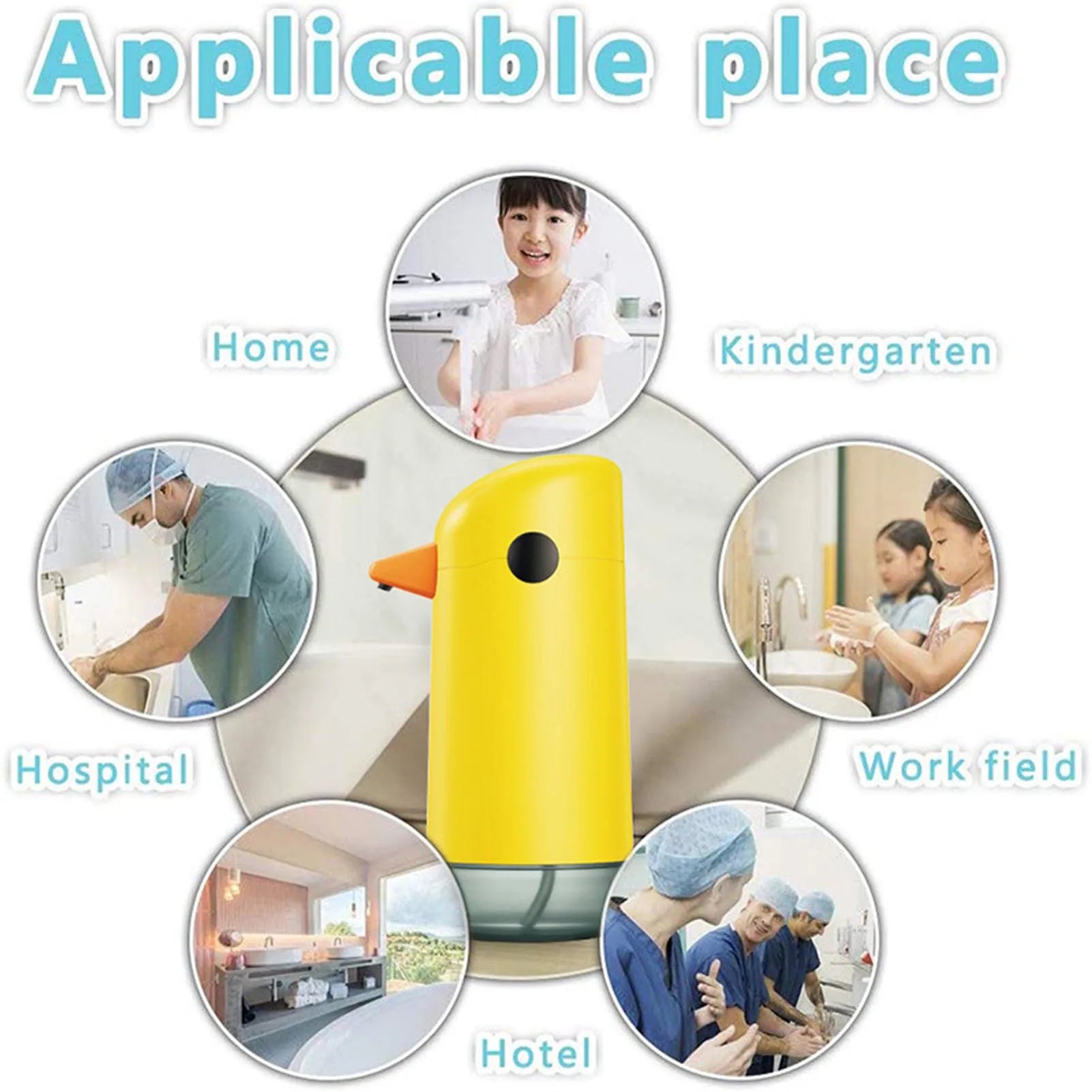Automatic Soap Dispenser Automatic Soap Dispenser Yellow Duck Cute Touchless Soap Dispenser Visual Liquid Level Battery Powered