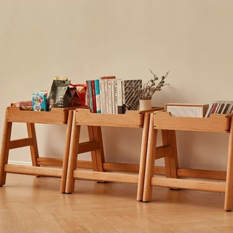 Wooden Ottomans Multifunctional Storage Stools Nordic Rectangular Shoe Changing Stools Living Room Footrests Modern Design