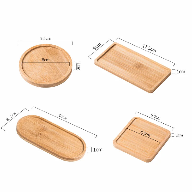 Bamboo Storage Tray Wooden Bathroom Organizer for Shampoo Body Wash and Toiletries Multi-Function Countertop Bath Accessories