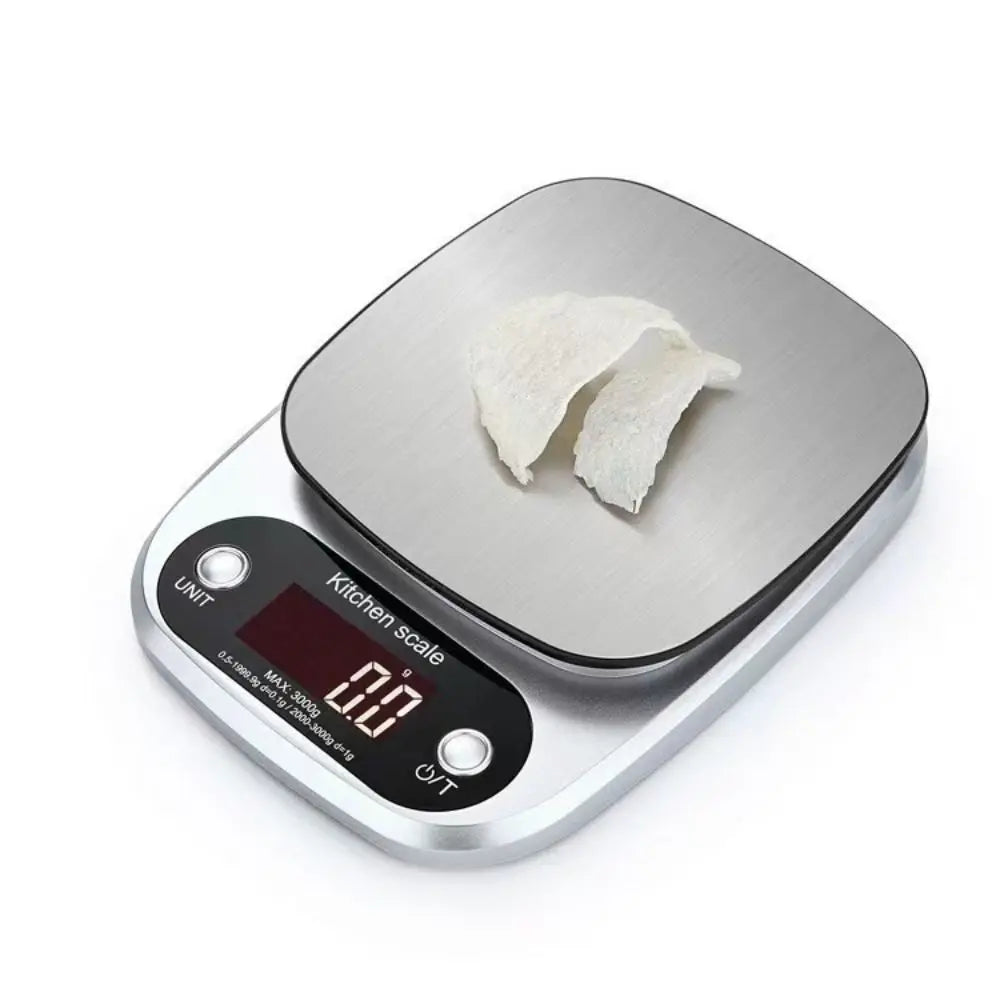 10/5Kg Digital Kitchen Scale LCD Display Stainless Steel Electronic Scale High Precision Touch Button Food Baking Scale