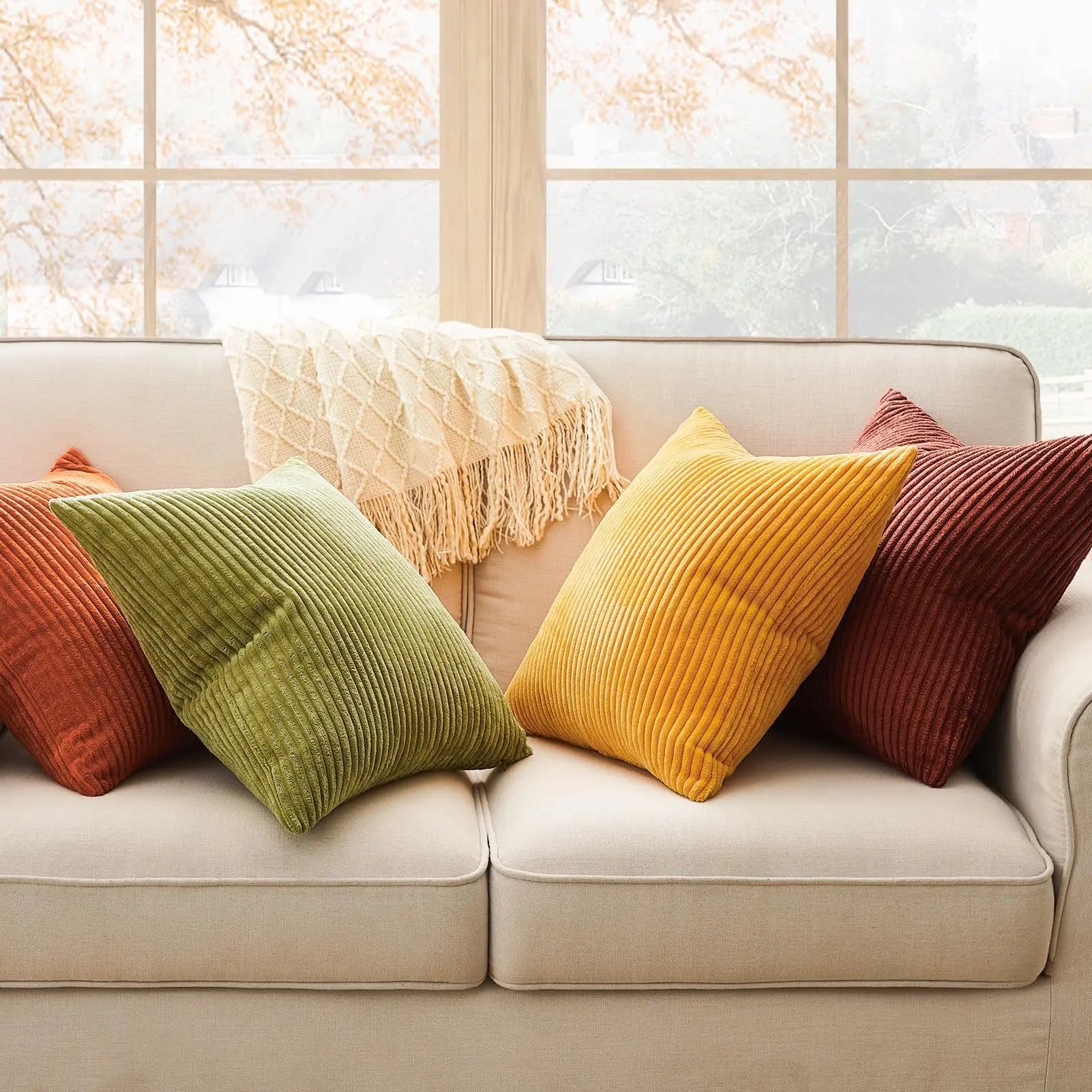 Decorative Throw Pillow Covers Soft Velvet Modern Double-Sided Designs Cushion Cases Boho Farmhouse Fall Pillowcase Home Decor