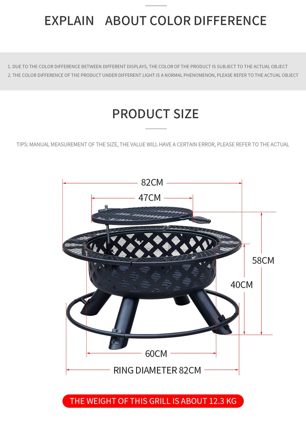 Camping Outdoor Fire Pits Easily Cleaned Patio Barbecue Grill Bbq Outdoor Charcoal Stove