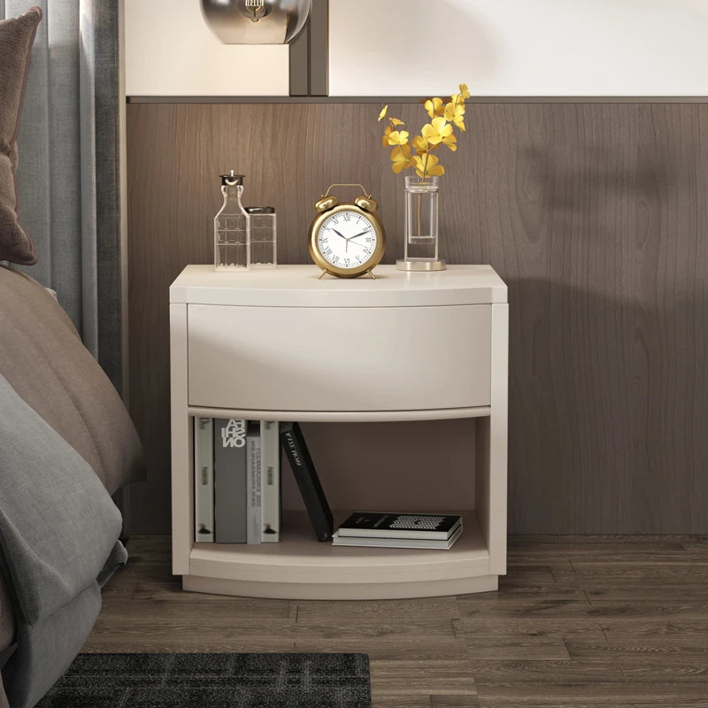 Modern Luxury Bedside Table Design Storage Drawer Simple Aesthetic Nightstands Space Saving Mesa De Noche Bedroom Furniture