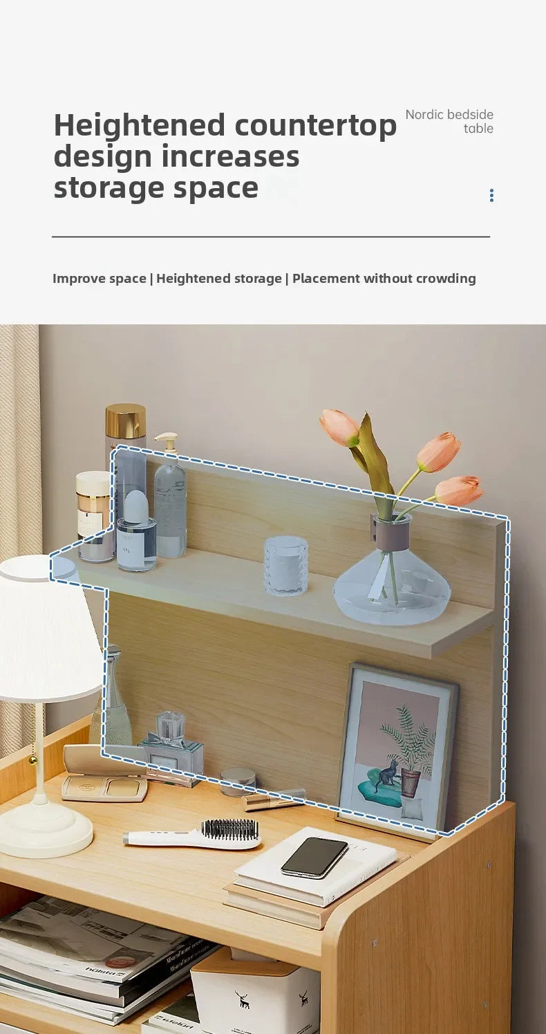 Minimalist Household Goods Bedside Table Wide Small Chest Cabinet Multi-layer Locker With Drawers Small Cabinet