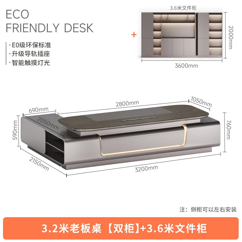 Standing Gaming Office Desk Aesthetic Minimalist Multifunctional Office Desk Nordic Storage Mesa Ordenador Office Furniture