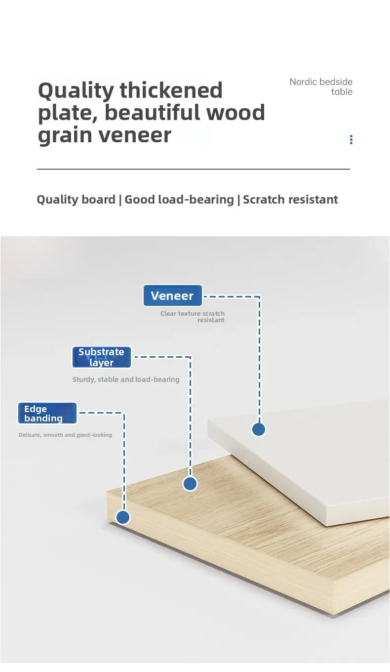 Minimalist Household Goods Bedside Table Wide Small Chest Cabinet Multi-layer Locker With Drawers Small Cabinet