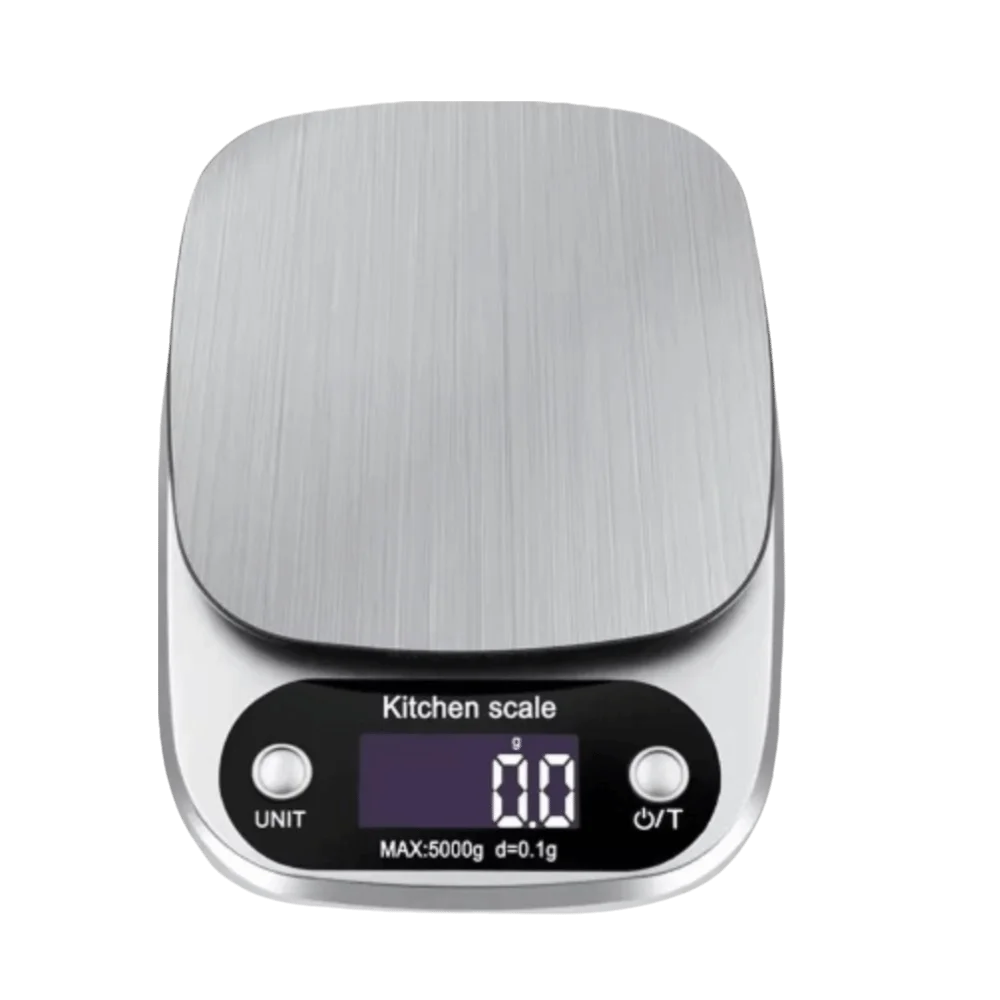 10/5Kg Digital Kitchen Scale LCD Display Stainless Steel Electronic Scale High Precision Touch Button Food Baking Scale