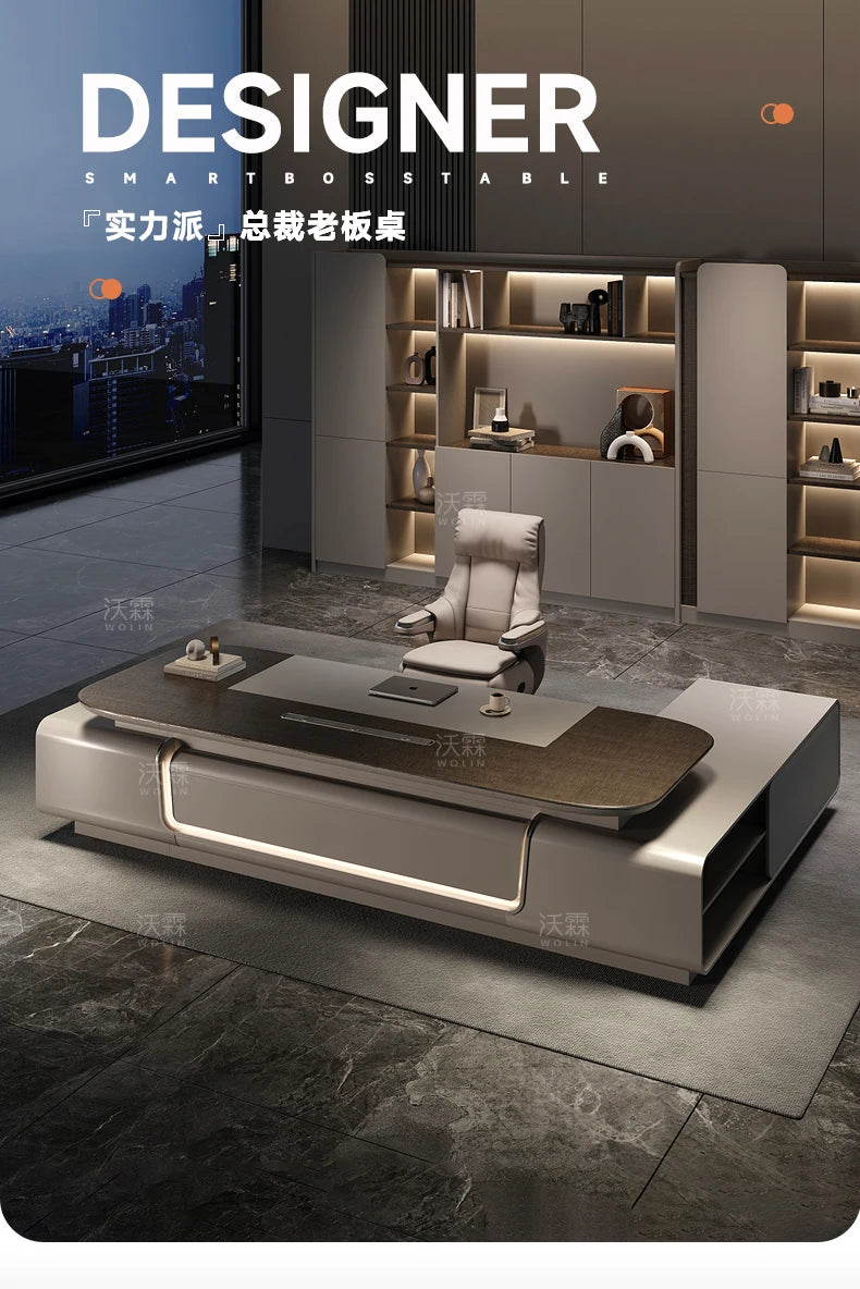 Standing Gaming Office Desk Aesthetic Minimalist Multifunctional Office Desk Nordic Storage Mesa Ordenador Office Furniture