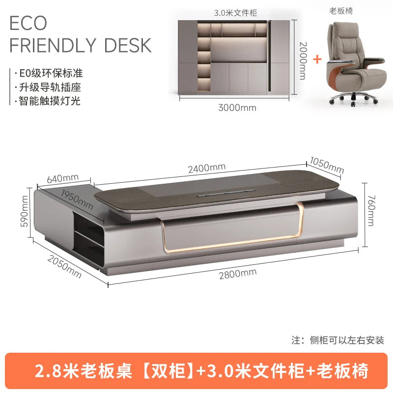 Standing Gaming Office Desk Aesthetic Minimalist Multifunctional Office Desk Nordic Storage Mesa Ordenador Office Furniture