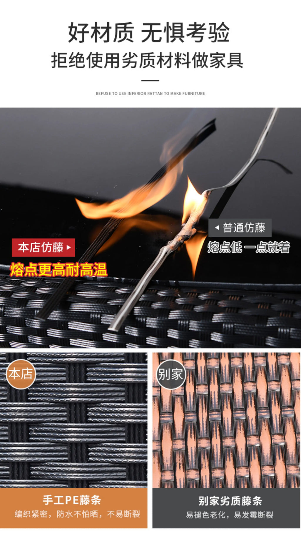 Outdoor Rattan Garden Furniture Sets Sofa Modern Luxury Metal Garden Furniture Sets Storage Table Conjunto Trendy Furniture