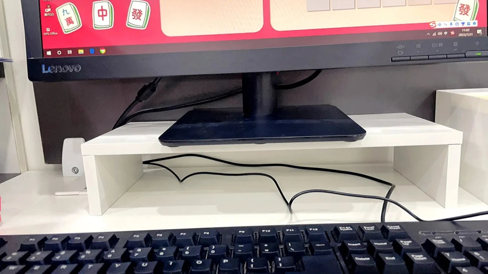 Monitor Riser Stand - Ergonomic Laptop Stand Desk Organizer Keyboard Storage