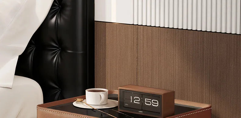 Drawers Mid Century Modern Bedside Table Bedroom Cabinets Low Organizer Space Saving Bedside Table Small Muebles Home Furniture