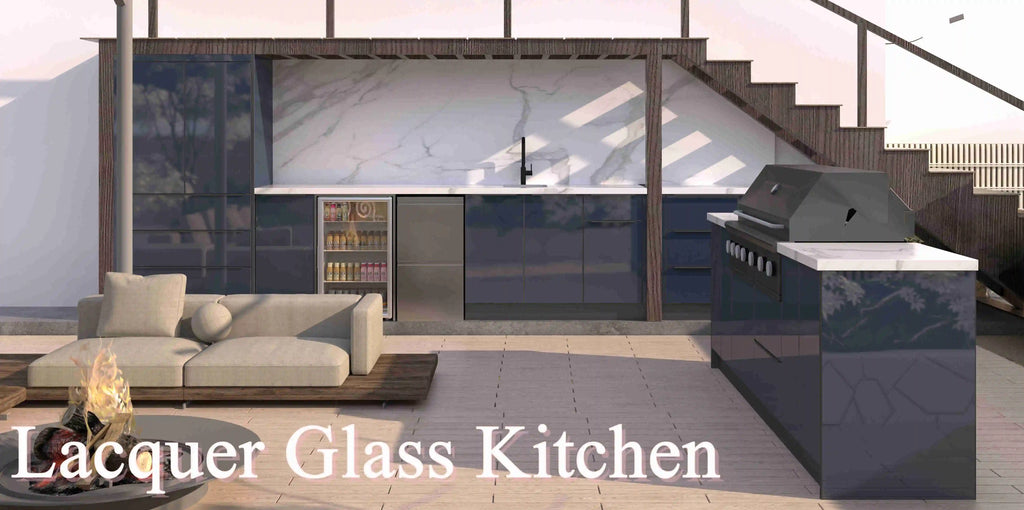 Summer Hot Sales Kitchen Outdoor Furniture Built in Small Outdoor Kitchen Cabinets Set with BBQ Grill and Fridge