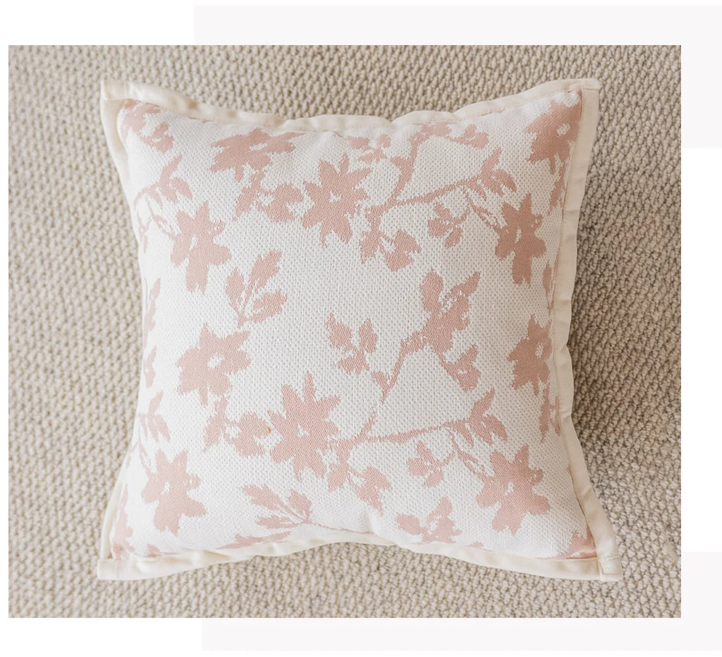 45X45CM French Flower Throw Pillow Cover Modern Nordic Stamping Waist Cushion Cover Decor Home Decorative Pillowcase