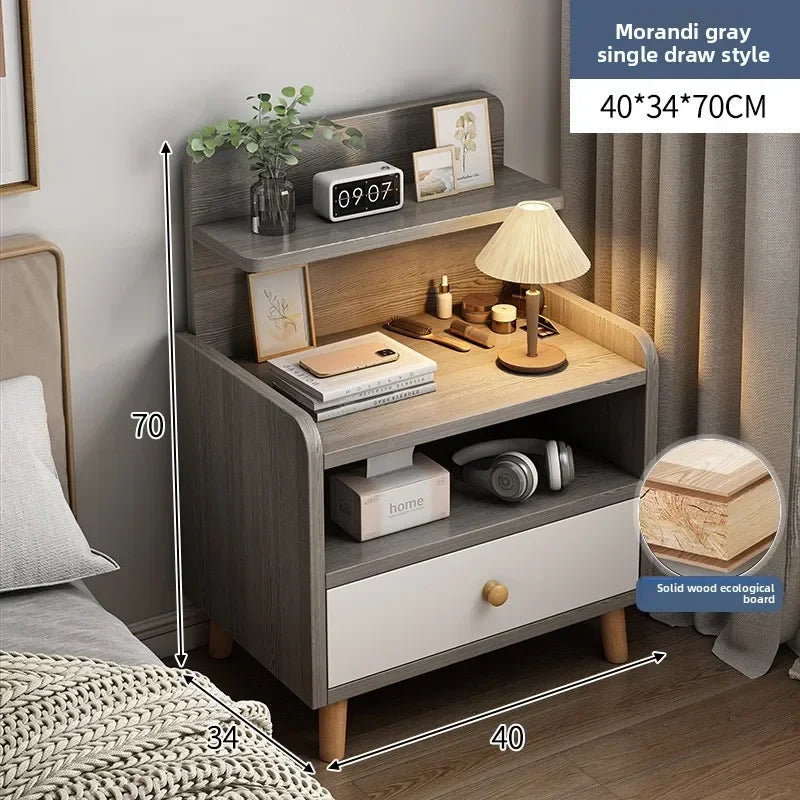 Minimalist Household Goods Bedside Table Wide Small Chest Cabinet Multi-layer Locker With Drawers Small Cabinet