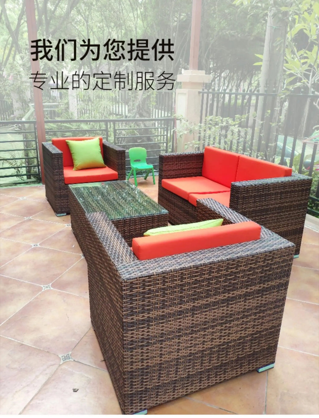 Outdoor Rattan Garden Furniture Sets Sofa Modern Luxury Metal Garden Furniture Sets Storage Table Conjunto Trendy Furniture
