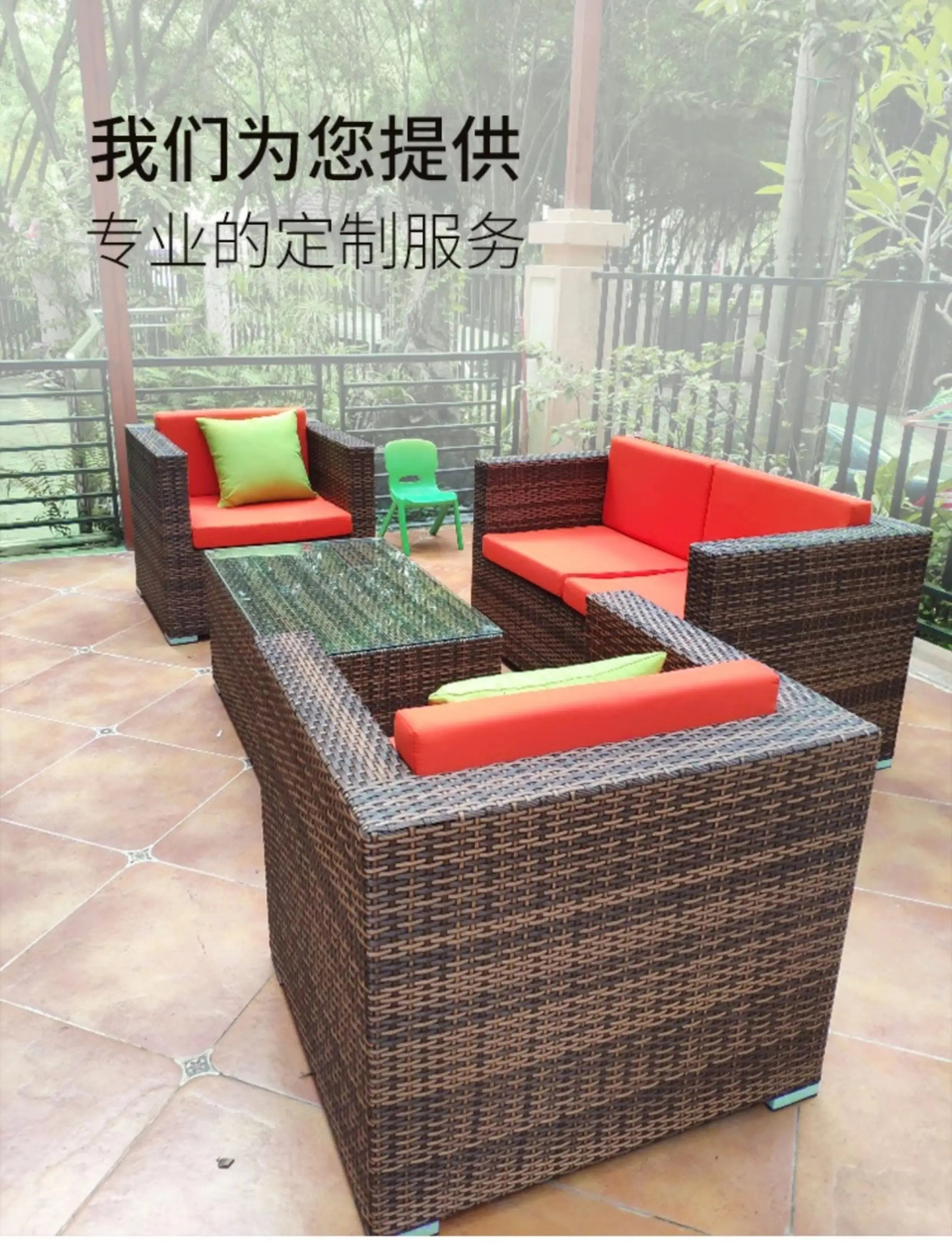 Outdoor Rattan Garden Furniture Sets Sofa Modern Luxury Metal Garden Furniture Sets Storage Table Conjunto Trendy Furniture