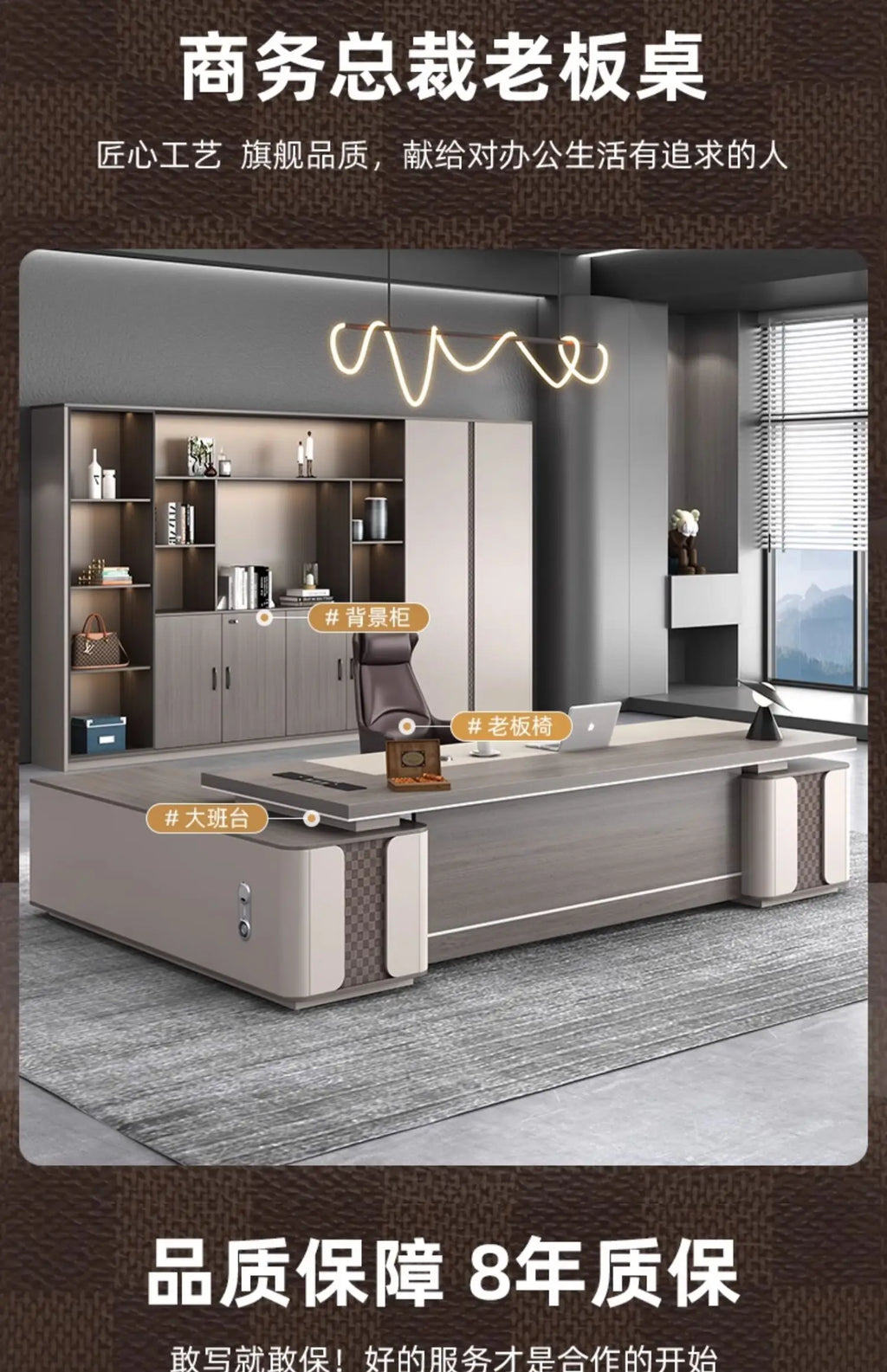 Aesthetic Organizers Office Desk Design Luxury Study Modern Computer Office Desk Minimalist Mesa Ordenador Commercial Furniture
