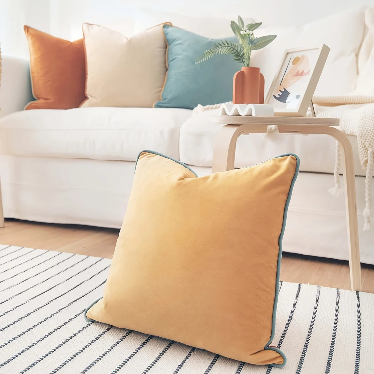 45x45cm Decorative Throw Pillow Cover Cushion Cases Soft Velvet Modern Double Sided Designs For Home Decor Modern Minimalism