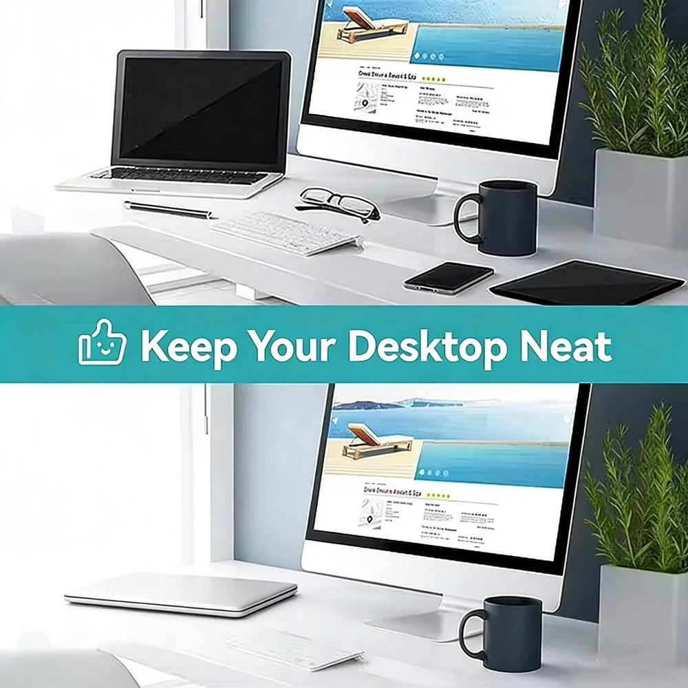 Adjustable c Vertical Save Desktop Space Easy To Place Computer Accessories Scalable Width for Office Desk Storage