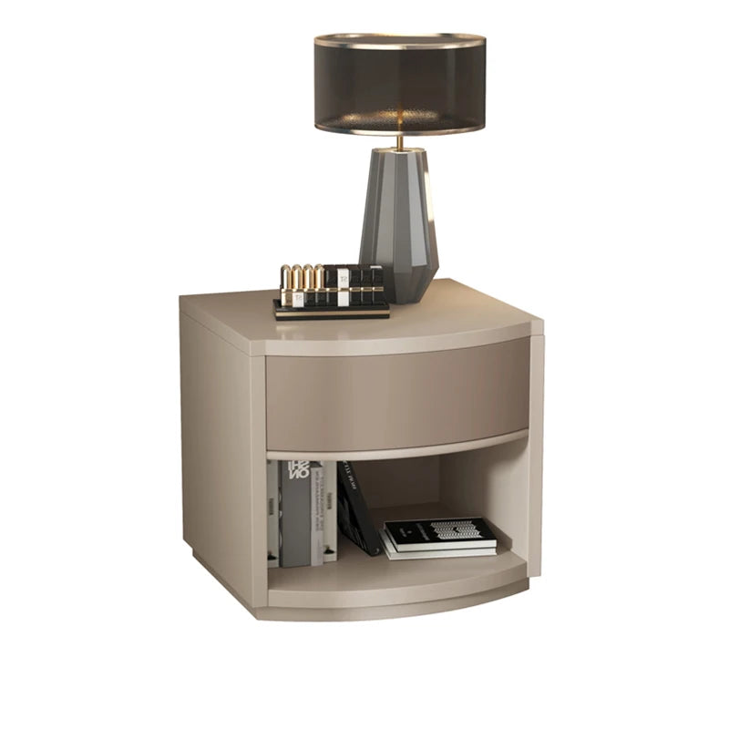 Modern Luxury Bedside Table Design Storage Drawer Simple Aesthetic Nightstands Space Saving Mesa De Noche Bedroom Furniture