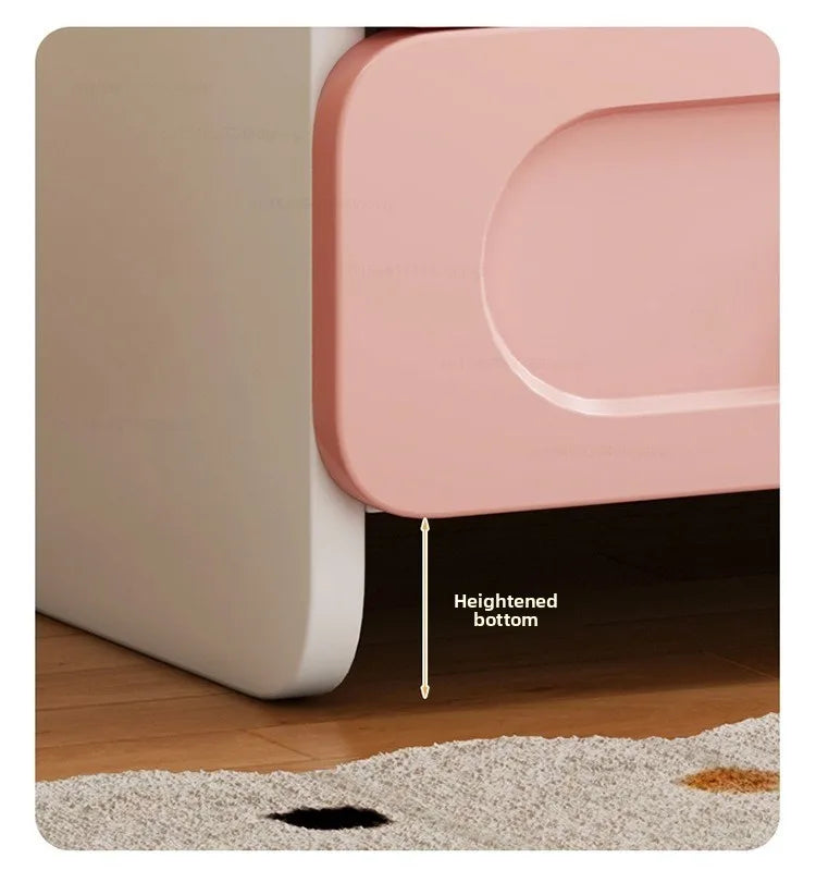 Modern Double Drawers Nightstand Kid Cute Dressing Bedside Table Household Multifunctional Girl Small White Cabinet Furniture