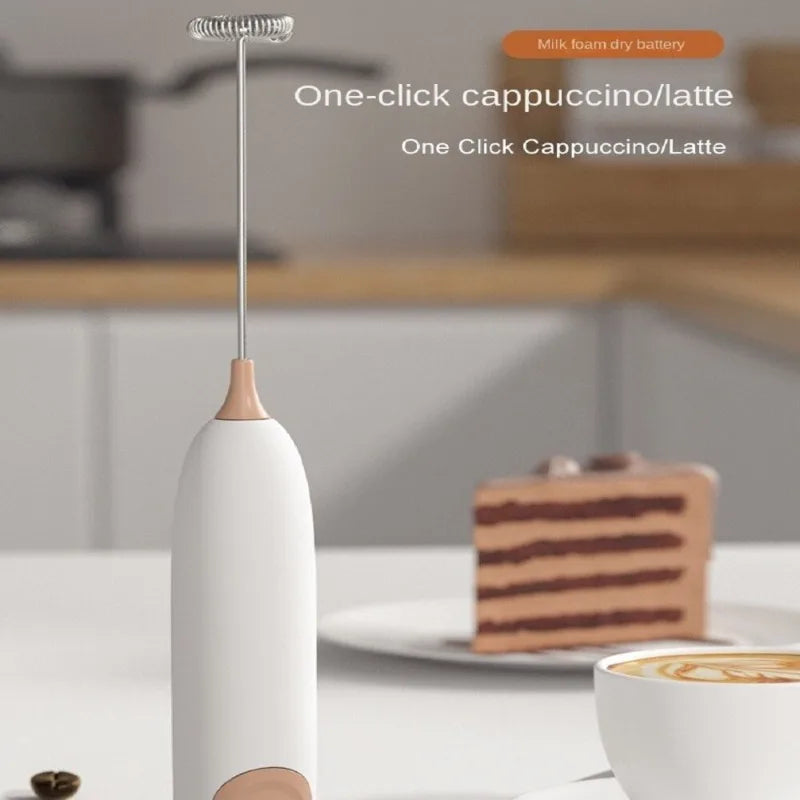 Electric Coffee Frother, Electric Mini Milk Frother, Milk Wreath, Milk Frother, Milk Cap, Household Milk Frother